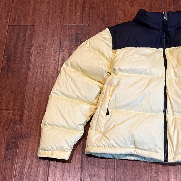 NWT! 1X Nuptse - The North Face Women's Light Yellow & Black Puffer - Picture 10 of 14